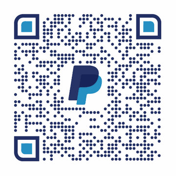 QR code that opens the Papa's Rocket Camp donation page on PayPal